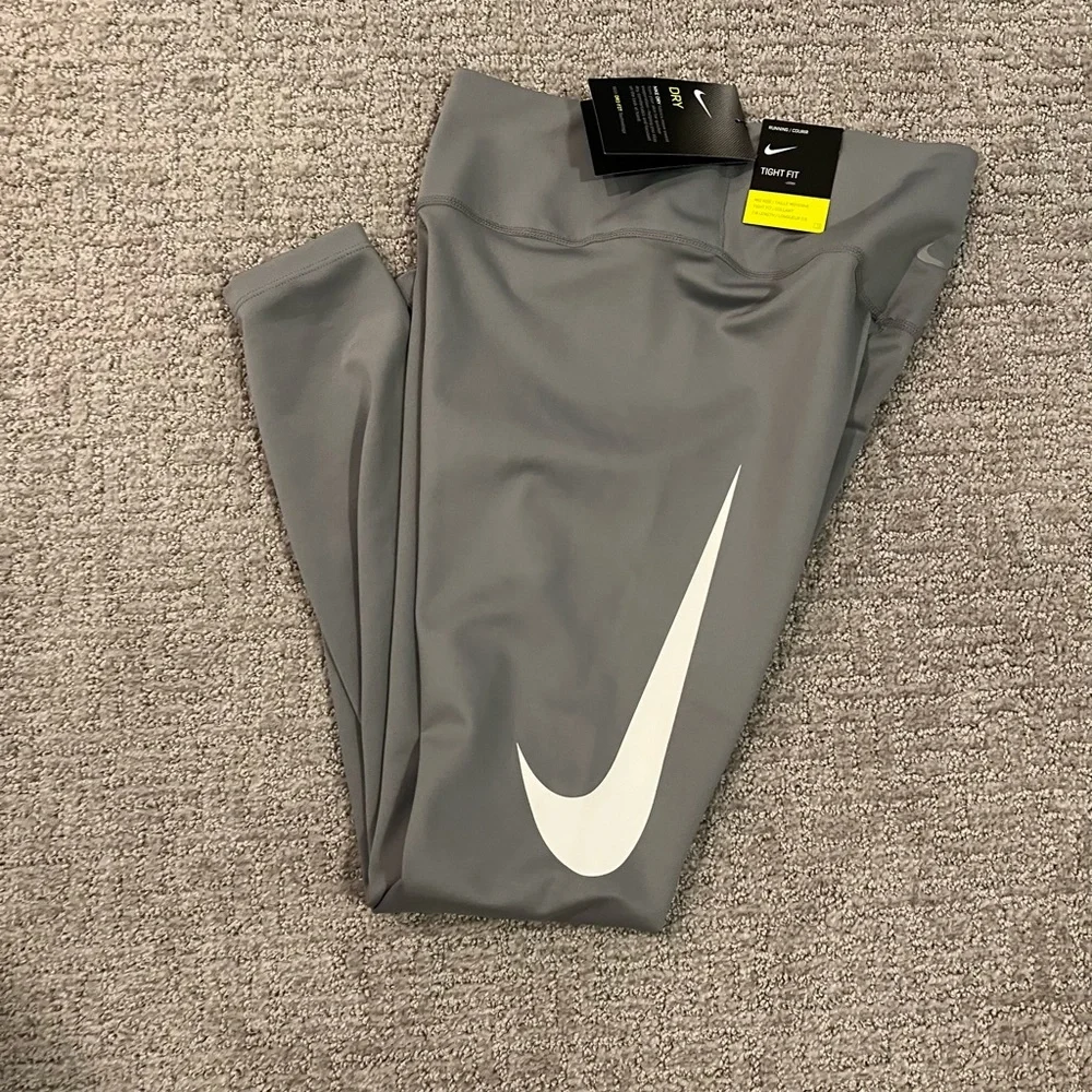 Nike Women's 7/8 Swoosh Running Leggings - DB4374-073 - Medium